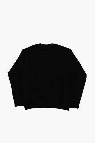 Solid Color COOL FIT Crew-neck Sweatshirt with Contrasting Print