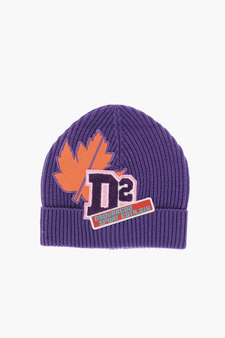 Beanie in Lana e Cotone con Ricamo