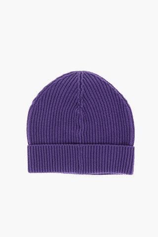 Beanie in Lana e Cotone con Ricamo