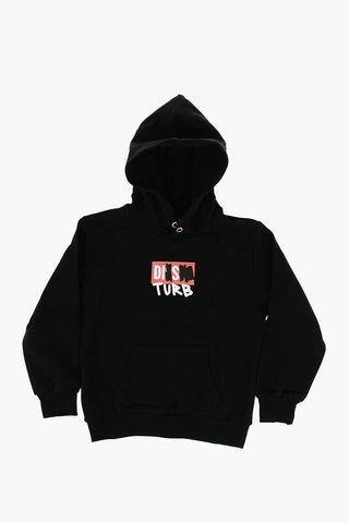 Embossed Printed and Patch Pocket Hoodie