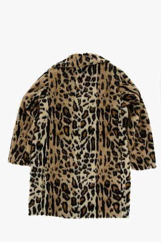 Faux Leather Animal Motif Coat