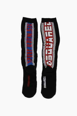 SPORT EDTN.SIX Padded Long Socks with Embroidered