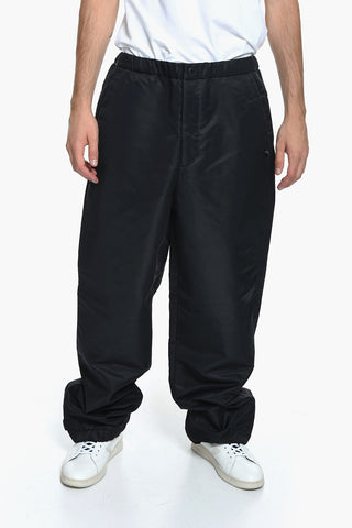 PINK PP Nylon Loose-fit Trousers with Logo Application