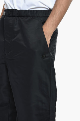 PINK PP Nylon Loose-fit Trousers with Logo Application