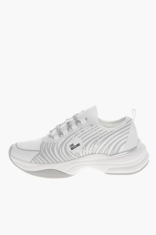 LOVE Two-Tone SPRINT LOVE Low Top Sneakers with Hearts Print 