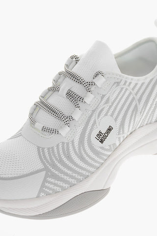 LOVE Two-Tone SPRINT LOVE Low Top Sneakers with Hearts Print 