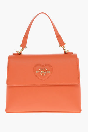 LOVE Borsa a Mano in Ecopelle Saffiano con Tracolla Removibile