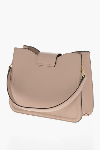 LOVE Faux Leather Shoulder Bag with Golden Hearts