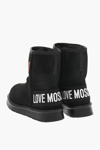 LOVE Velour WINTER30 Ankle Boots with Printed Logo
