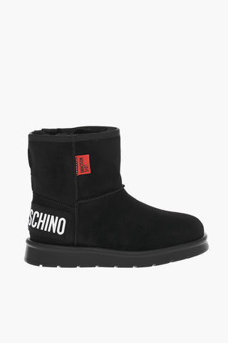 LOVE Velour WINTER30 Ankle Boots with Printed Logo