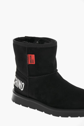 LOVE Velour WINTER30 Ankle Boots with Printed Logo