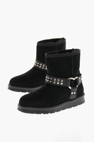 LOVE Velour WINTER30 Ankle Boots with Studs