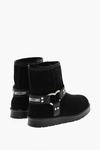 LOVE Velour WINTER30 Ankle Boots with Studs