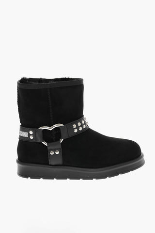 LOVE Velour WINTER30 Ankle Boots with Studs