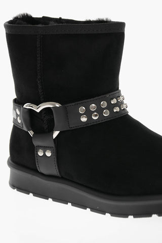 LOVE Velour WINTER30 Ankle Boots with Studs