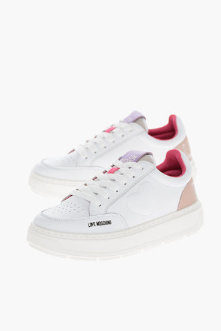 LOVE Sneakers Basse BOLD40 In pelle con Cuore in Rilievo