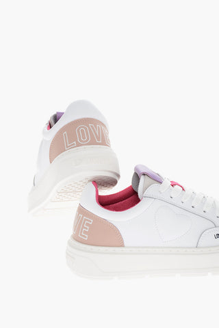 LOVE Sneakers Basse BOLD40 In pelle con Cuore in Rilievo