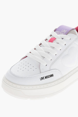 LOVE Sneakers Basse BOLD40 In pelle con Cuore in Rilievo