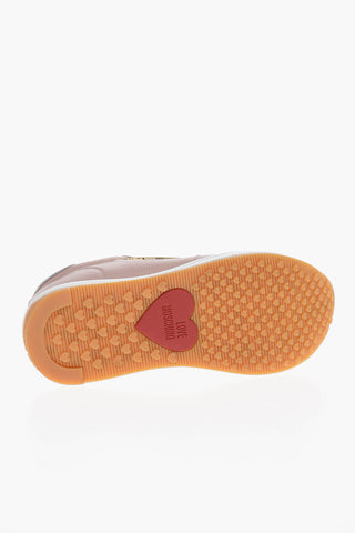 LOVE Leather Sneakers with Golden Logo