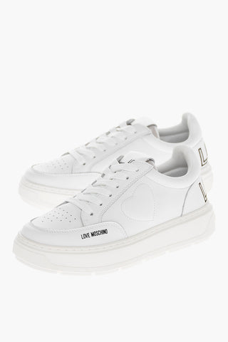 LOVE Leather BOLD40 Low Sneakers with Embossed Heart