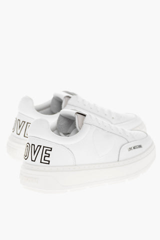 LOVE Leather BOLD40 Low Sneakers with Embossed Heart