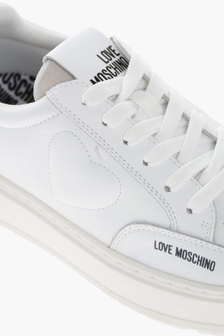 LOVE Leather BOLD40 Low Sneakers with Embossed Heart