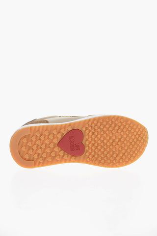 LOVE Suede Low Sneakers with Golden Logo