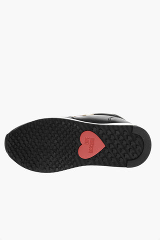 LOVE Sneakers Basse RUN40 in Pelle con Logo Effetto Dorato