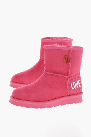 LOVE Stivaletti WINTER30 in Velour con Logo Stampato