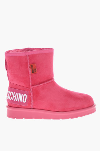 LOVE Stivaletti WINTER30 in Velour con Logo Stampato