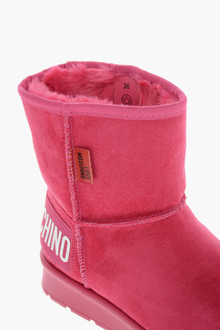 LOVE Stivaletti WINTER30 in Velour con Logo Stampato
