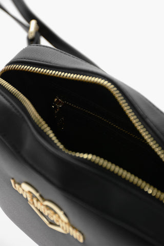 LOVE Faux Leather Crossbody Bag with Gold Details