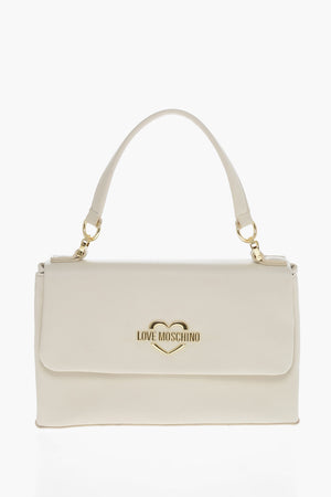 LOVE Faux Leather Shoulder Bag with Gold Logo