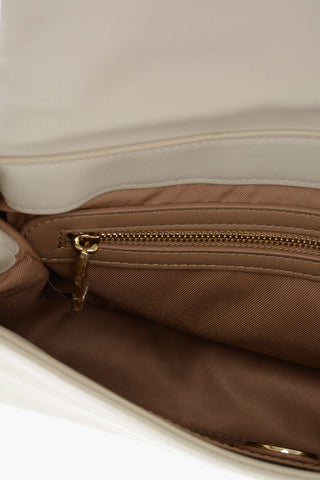 LOVE Faux Leather Shoulder Bag with Gold Logo