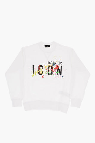 ICON Brushed Cotton COOL FIT Sweatshirt with Paint Effect Print
