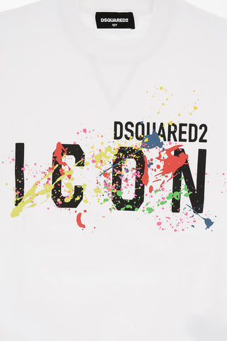 ICON Brushed Cotton COOL FIT Sweatshirt with Paint Effect Print