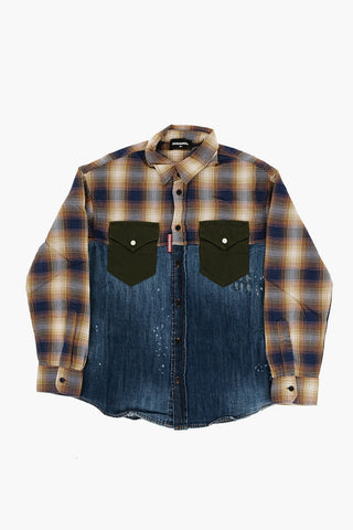 Double Fabric Shirt with Breast Pocket