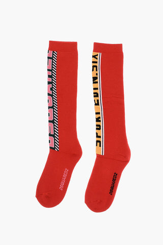 SPORT EDTN.SIX Padded Long Socks with Embroidered