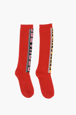 SPORT EDTN.SIX Padded Long Socks with Embroidered