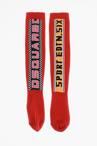 SPORT EDTN.SIX Padded Long Socks with Embroidered