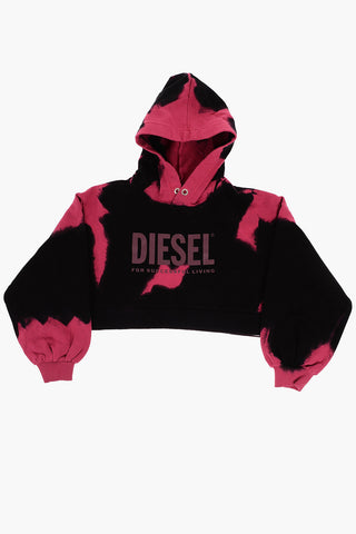 Tie Dye Effect SKRALOGOT&D Crop Hoodie