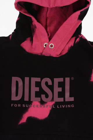 Tie Dye Effect SKRALOGOT&D Crop Hoodie