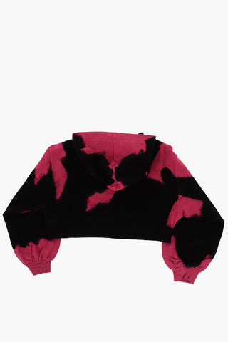 Tie Dye Effect SKRALOGOT&D Crop Hoodie