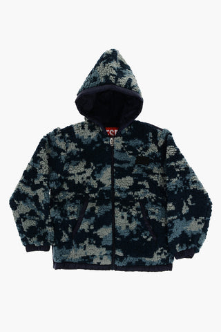 Fleeced JKAMELION Two-Tone Jacket with Hood