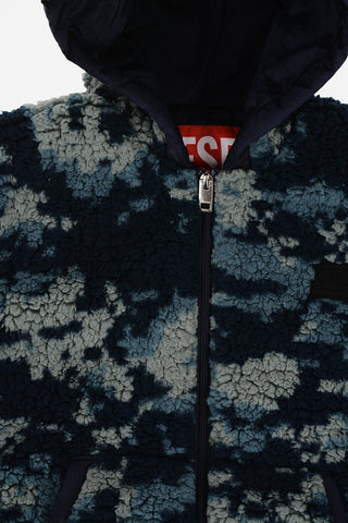 Fleeced JKAMELION Two-Tone Jacket with Hood