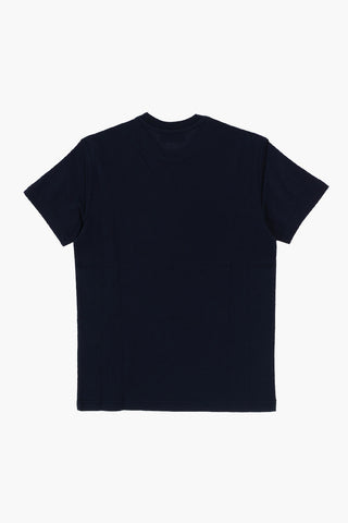 Solid Color RELAX Crew-neck T-Shirt with Printed Logo