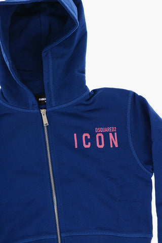 ICON Brushed Cotton Sweatshirt with Zip Closure