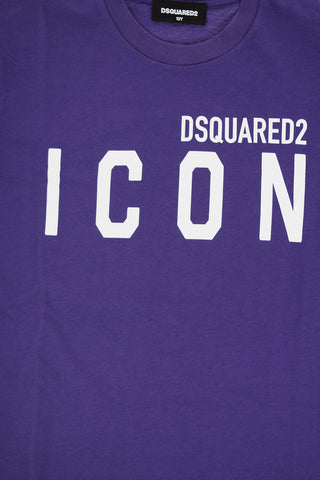 ICON Solid Color COOL FIT Crew-neck T-Shirt with Contrasting Logo