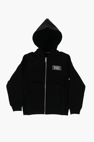 Fleeced Cotton RELAX Sweatshirt with Zip Closure