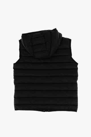 Padded Sleeveless Jacket with Hood